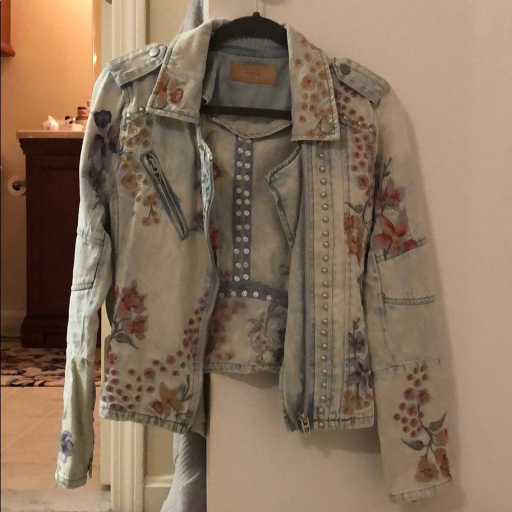 Blank NYC embroidered jean jacket